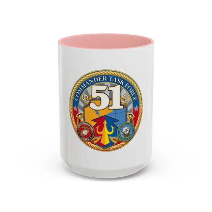 USCGC Command Task Force (U.S. Coast Guard) Accent Coffee Mug 15oz Pink - Go Mug Yourself