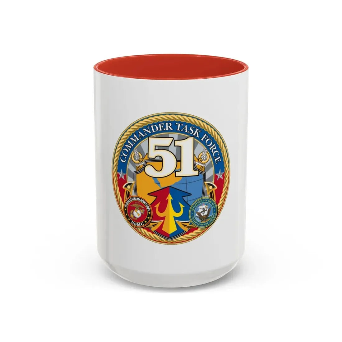 USCGC Command Task Force (U.S. Coast Guard) Accent Coffee Mug 15oz Red - Go Mug Yourself
