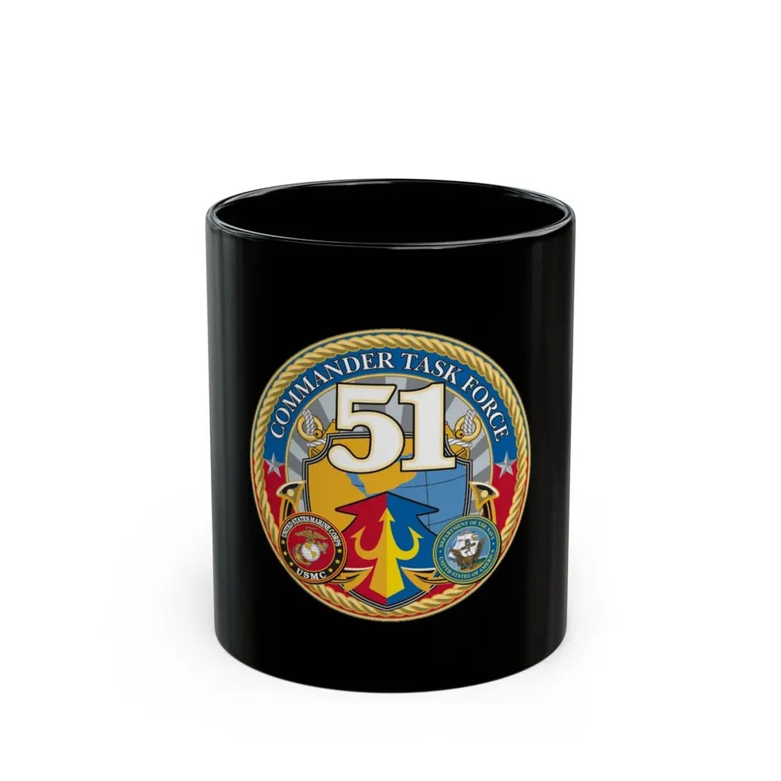 USCGC Command Task Force (U.S. Coast Guard) Black Coffee Mug 11oz - Go Mug Yourself