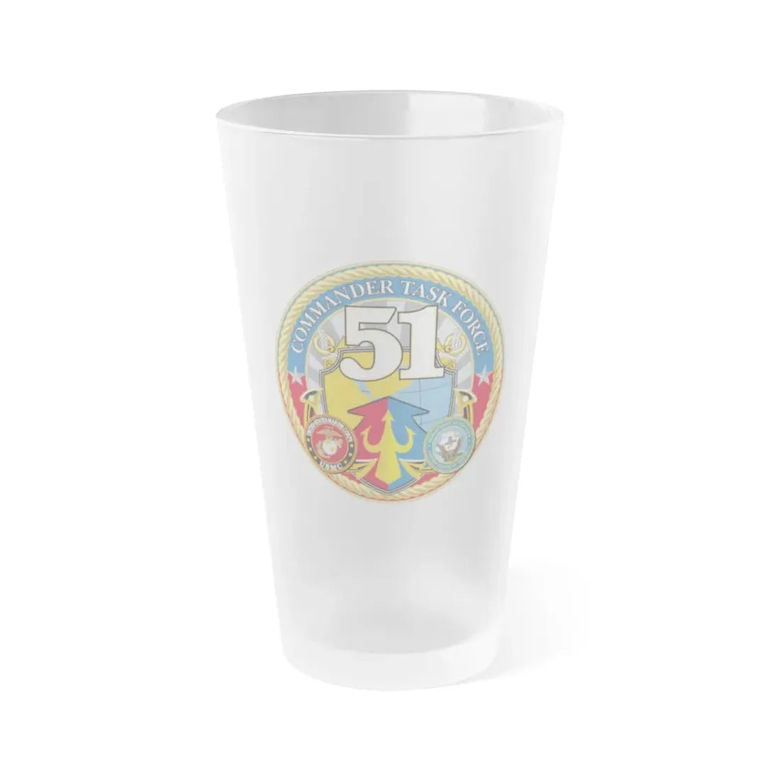 USCGC Command Task Force (U.S. Coast Guard) Frosted Pint Glass 16oz Default Title - Go Mug Yourself