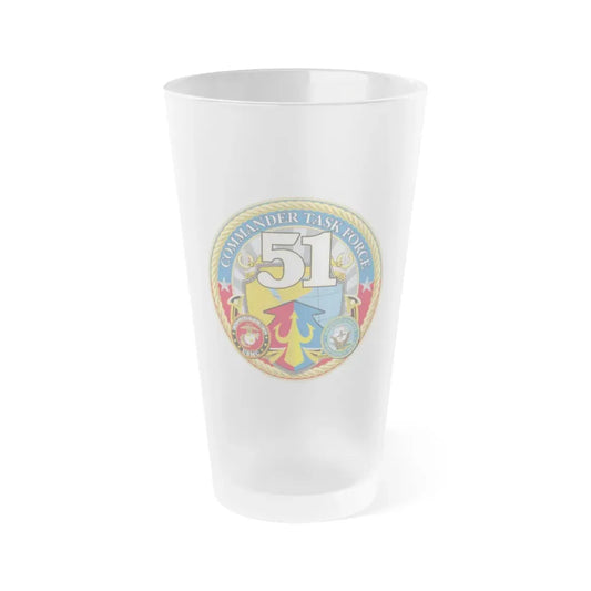 USCGC Command Task Force (U.S. Coast Guard) Frosted Pint Glass 16oz Default Title - Go Mug Yourself