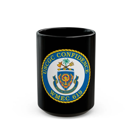 USCGC Confidence WMEC 619 (U.S. Coast Guard) Black Coffee Mug-15oz-Go Mug Yourself