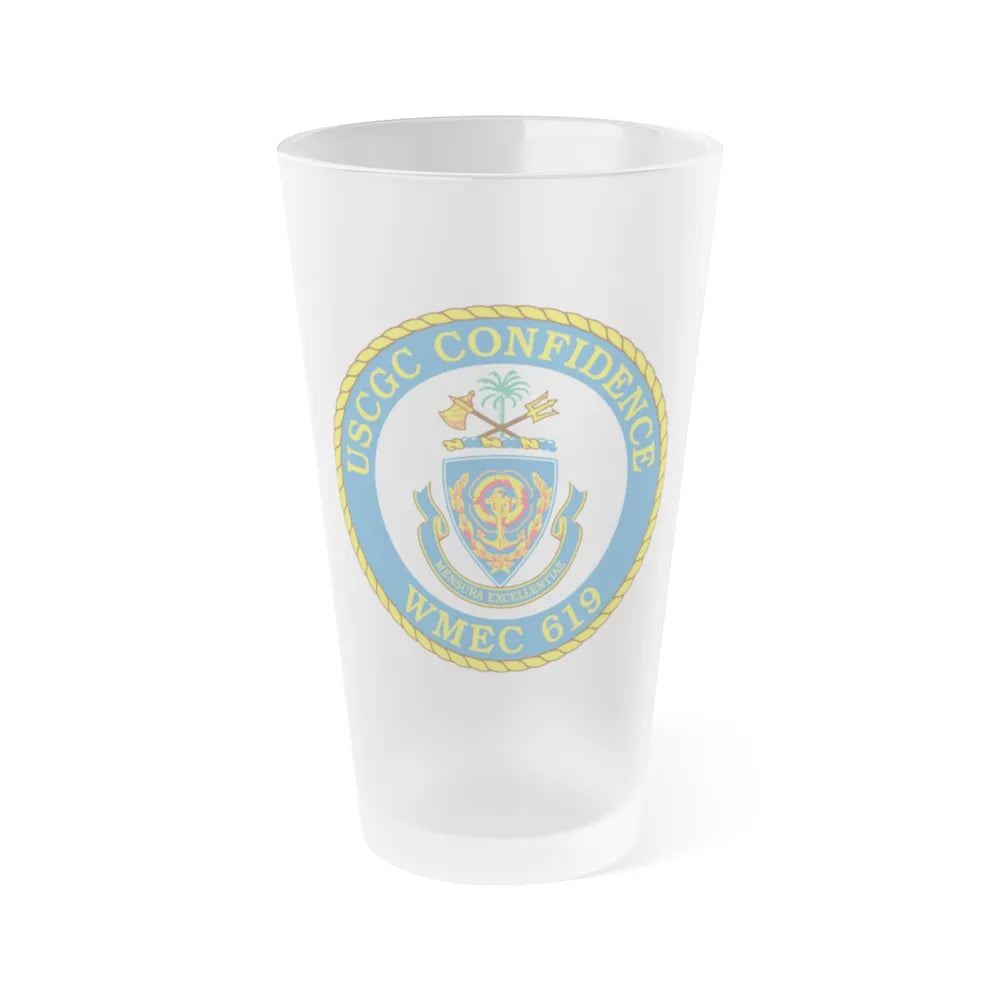 USCGC Confidence WMEC 619 (U.S. Coast Guard) Frosted Pint Glass 16oz-Go Mug Yourself