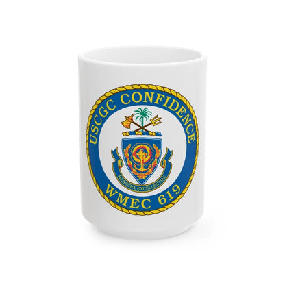 USCGC Confidence WMEC 619 (U.S. Coast Guard) White Coffee Mug-15oz-Go Mug Yourself