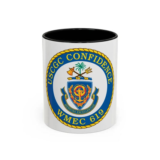 USCGC Confidence WMEC 619 (U.S. Coast Guard) Accent Coffee Mug 11oz Black - Go Mug Yourself