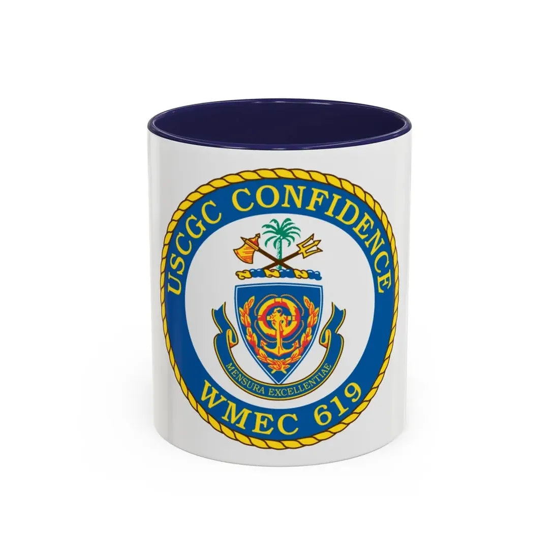 USCGC Confidence WMEC 619 (U.S. Coast Guard) Accent Coffee Mug 11oz Navy - Go Mug Yourself