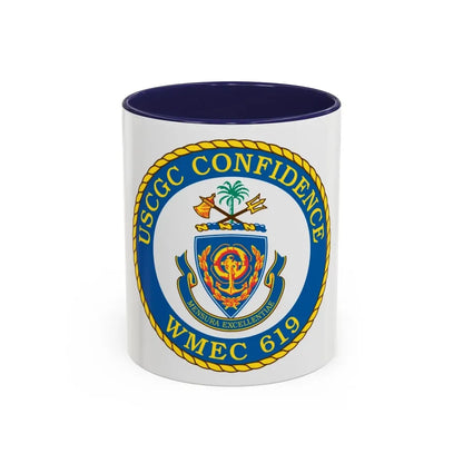 USCGC Confidence WMEC 619 (U.S. Coast Guard) Accent Coffee Mug 11oz Navy - Go Mug Yourself