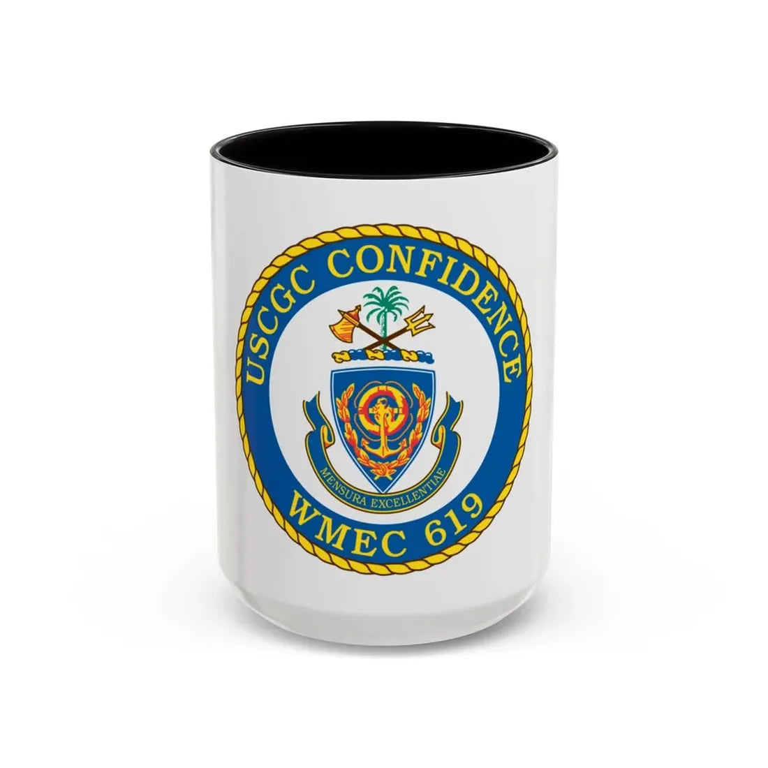 USCGC Confidence WMEC 619 (U.S. Coast Guard) Accent Coffee Mug 15oz Black - Go Mug Yourself