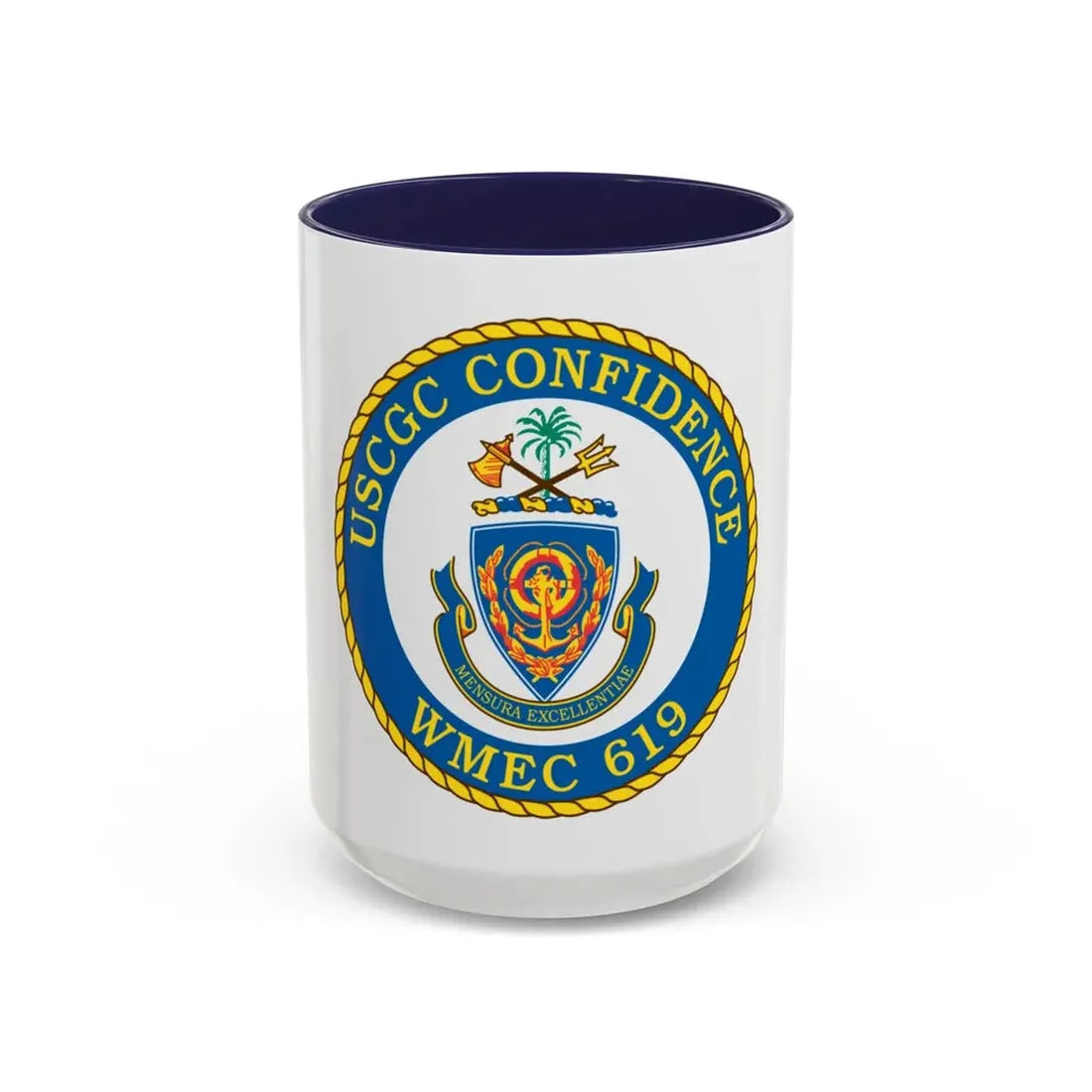 USCGC Confidence WMEC 619 (U.S. Coast Guard) Accent Coffee Mug 15oz Navy - Go Mug Yourself