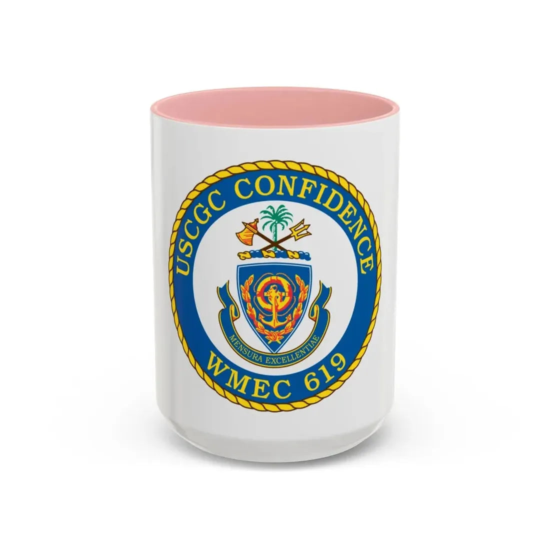 USCGC Confidence WMEC 619 (U.S. Coast Guard) Accent Coffee Mug 15oz Pink - Go Mug Yourself