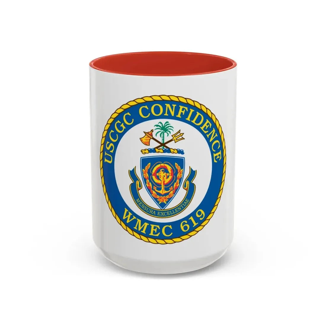 USCGC Confidence WMEC 619 (U.S. Coast Guard) Accent Coffee Mug 15oz Red - Go Mug Yourself