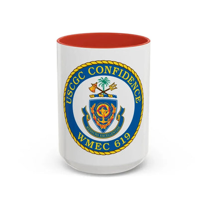 USCGC Confidence WMEC 619 (U.S. Coast Guard) Accent Coffee Mug 15oz Red - Go Mug Yourself