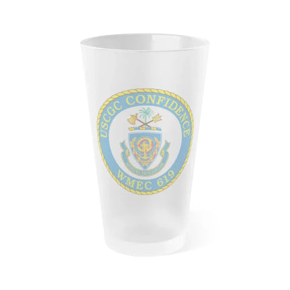 USCGC Confidence WMEC 619 (U.S. Coast Guard) Frosted Pint Glass 16oz Default Title - Go Mug Yourself