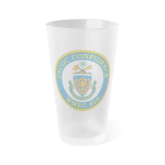 USCGC Confidence WMEC 619 (U.S. Coast Guard) Frosted Pint Glass 16oz Default Title - Go Mug Yourself