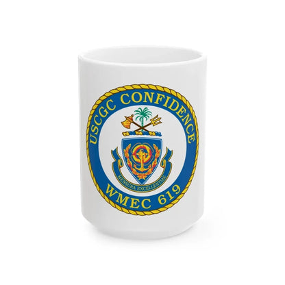 USCGC Confidence WMEC 619 (U.S. Coast Guard) White Coffee Mug 15oz - Go Mug Yourself