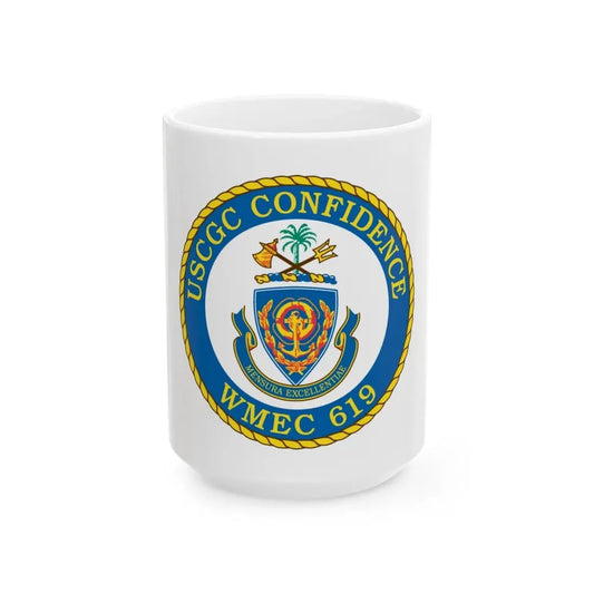 USCGC Confidence WMEC 619 (U.S. Coast Guard) White Coffee Mug 15oz - Go Mug Yourself