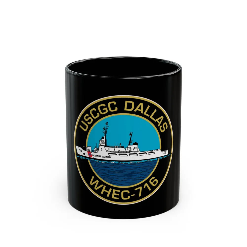 USCGC Dallas WHEC 716 2 (U.S. Coast Guard) Black Coffee Mug-11oz-Go Mug Yourself