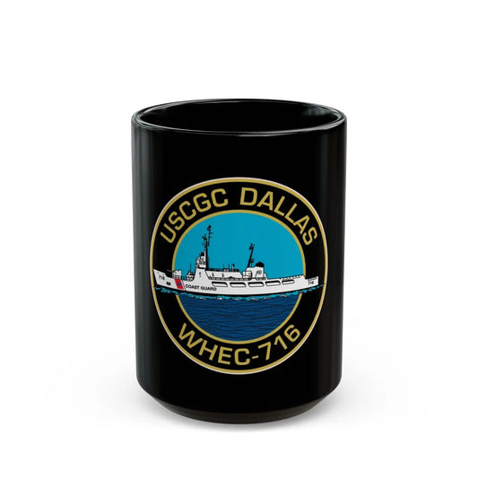 USCGC Dallas WHEC 716 2 (U.S. Coast Guard) Black Coffee Mug-15oz-Go Mug Yourself