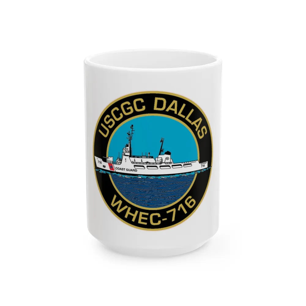 USCGC Dallas WHEC 716 2 (U.S. Coast Guard) White Coffee Mug-15oz-Go Mug Yourself