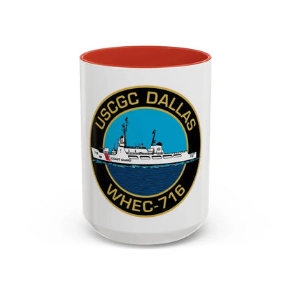 USCGC Dallas WHEC 716 2 (U.S. Coast Guard) Accent Coffee Mug 15oz Red - Go Mug Yourself