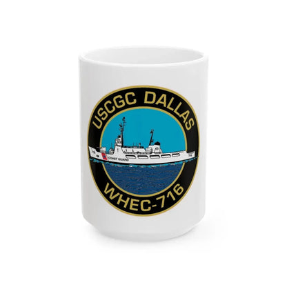 USCGC Dallas WHEC 716 2 (U.S. Coast Guard) White Coffee Mug 15oz - Go Mug Yourself