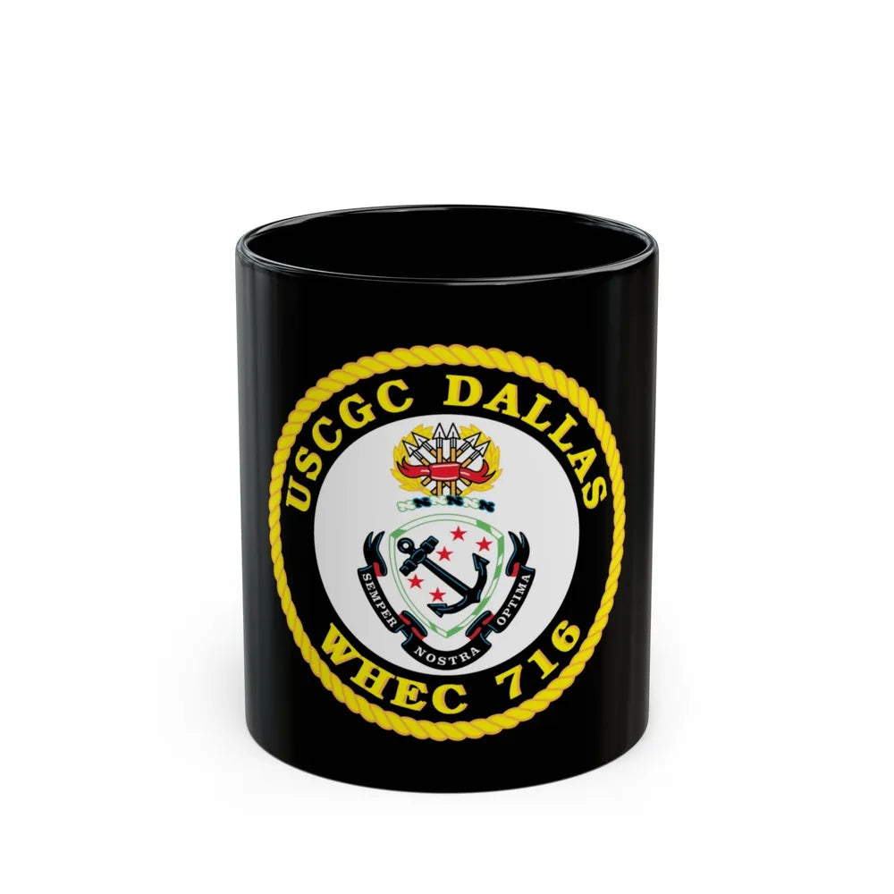 USCGC Dallas WHEC 716 (U.S. Coast Guard) Black Coffee Mug-11oz-Go Mug Yourself