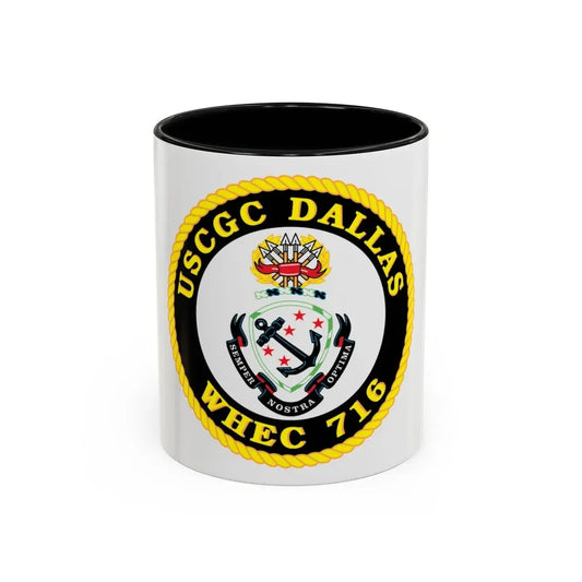 USCGC Dallas WHEC 716 (U.S. Coast Guard) Accent Coffee Mug 11oz Black - Go Mug Yourself