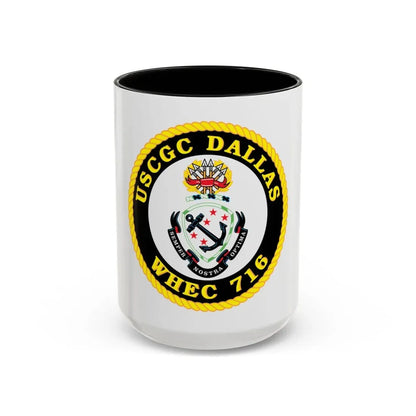 USCGC Dallas WHEC 716 (U.S. Coast Guard) Accent Coffee Mug 15oz Black - Go Mug Yourself