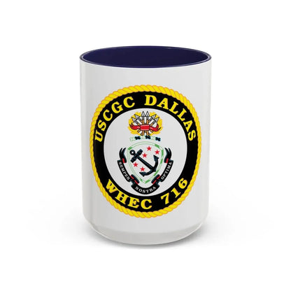 USCGC Dallas WHEC 716 (U.S. Coast Guard) Accent Coffee Mug 15oz Navy - Go Mug Yourself