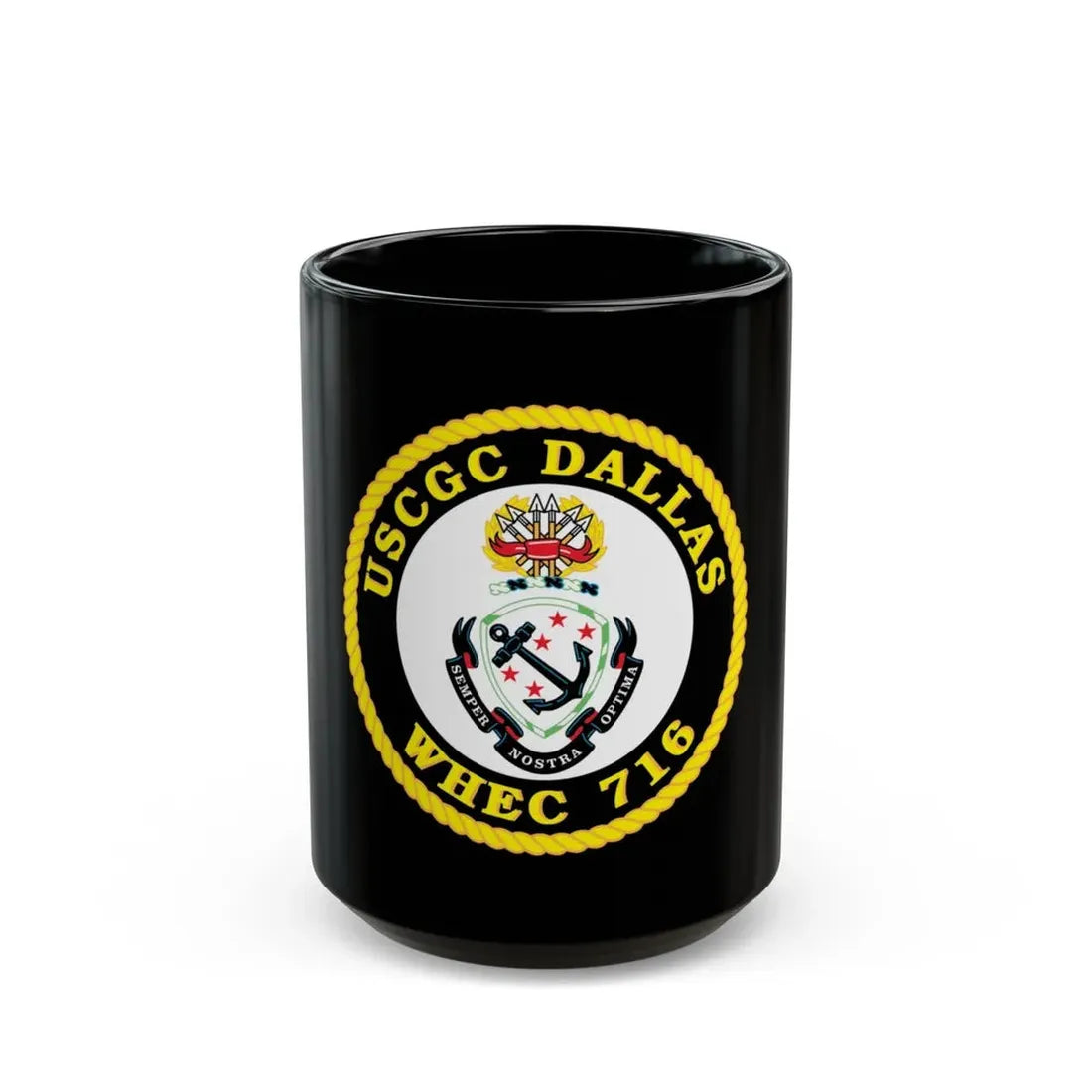 USCGC Dallas WHEC 716 (U.S. Coast Guard) Black Coffee Mug 15oz - Go Mug Yourself