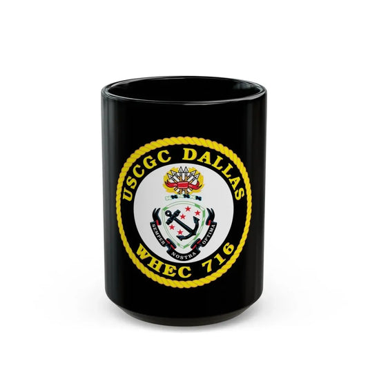 USCGC Dallas WHEC 716 (U.S. Coast Guard) Black Coffee Mug 15oz - Go Mug Yourself