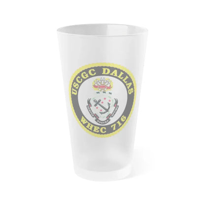 USCGC Dallas WHEC 716 (U.S. Coast Guard) Frosted Pint Glass 16oz Default Title - Go Mug Yourself