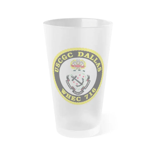 USCGC Dallas WHEC 716 (U.S. Coast Guard) Frosted Pint Glass 16oz Default Title - Go Mug Yourself