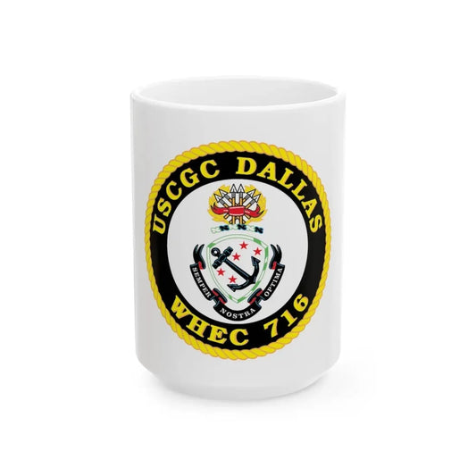 USCGC Dallas WHEC 716 (U.S. Coast Guard) White Coffee Mug 15oz - Go Mug Yourself
