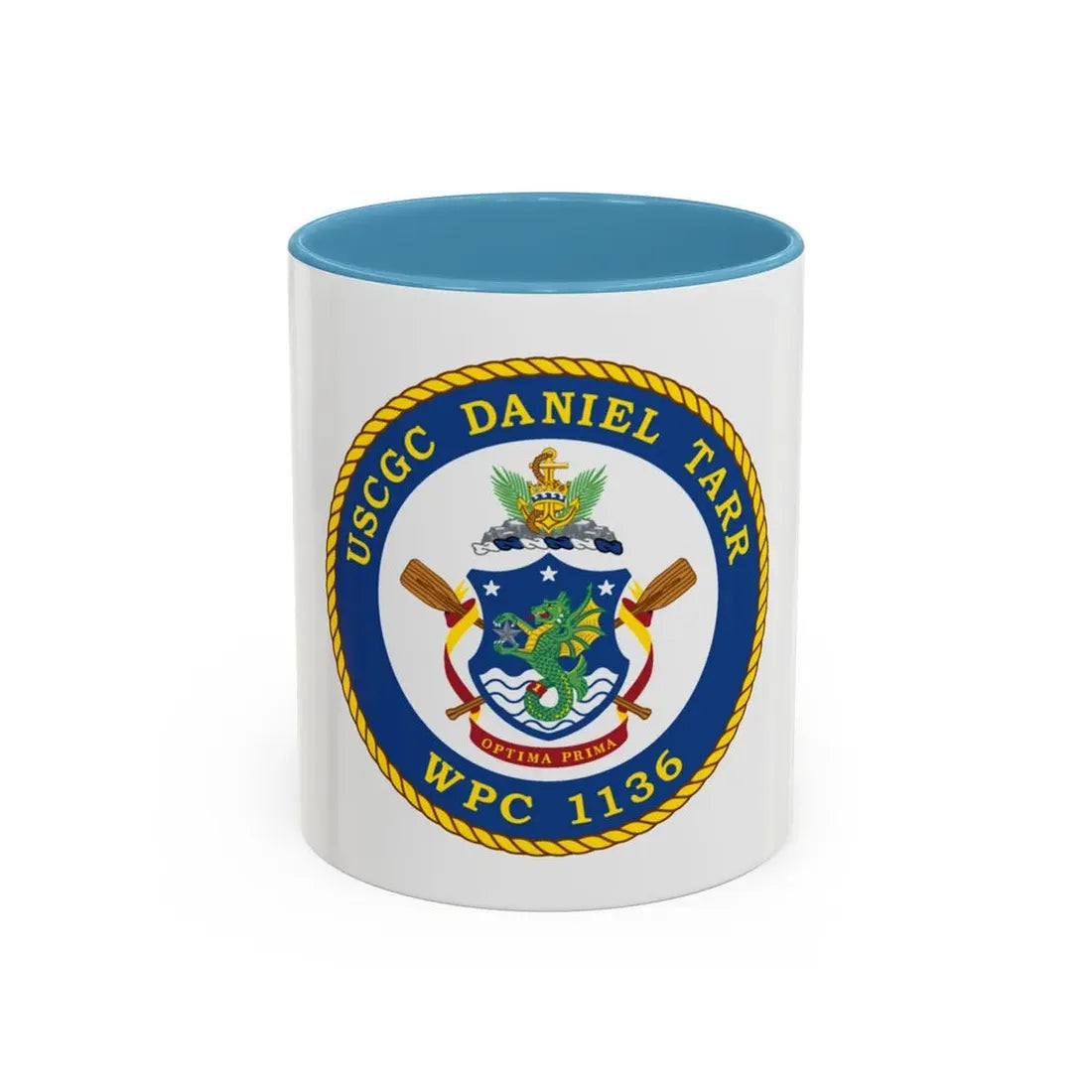 USCGC Daniel Tarr WPC 1136 (U.S. Coast Guard) Accent Coffee Mug 11oz Light Blue - Go Mug Yourself