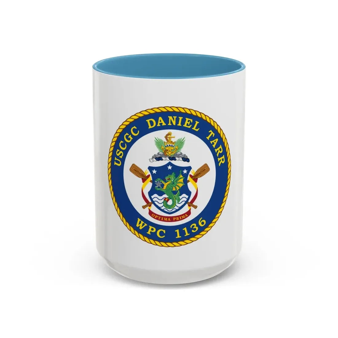USCGC Daniel Tarr WPC 1136 (U.S. Coast Guard) Accent Coffee Mug 15oz Light Blue - Go Mug Yourself