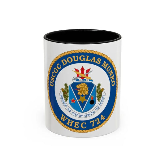 USCGC Douglas Munro (U.S. Coast Guard) Accent Coffee Mug 11oz Black - Go Mug Yourself