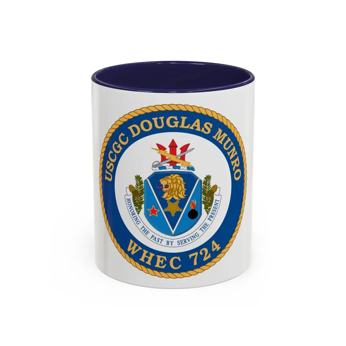 USCGC Douglas Munro (U.S. Coast Guard) Accent Coffee Mug 11oz Navy - Go Mug Yourself