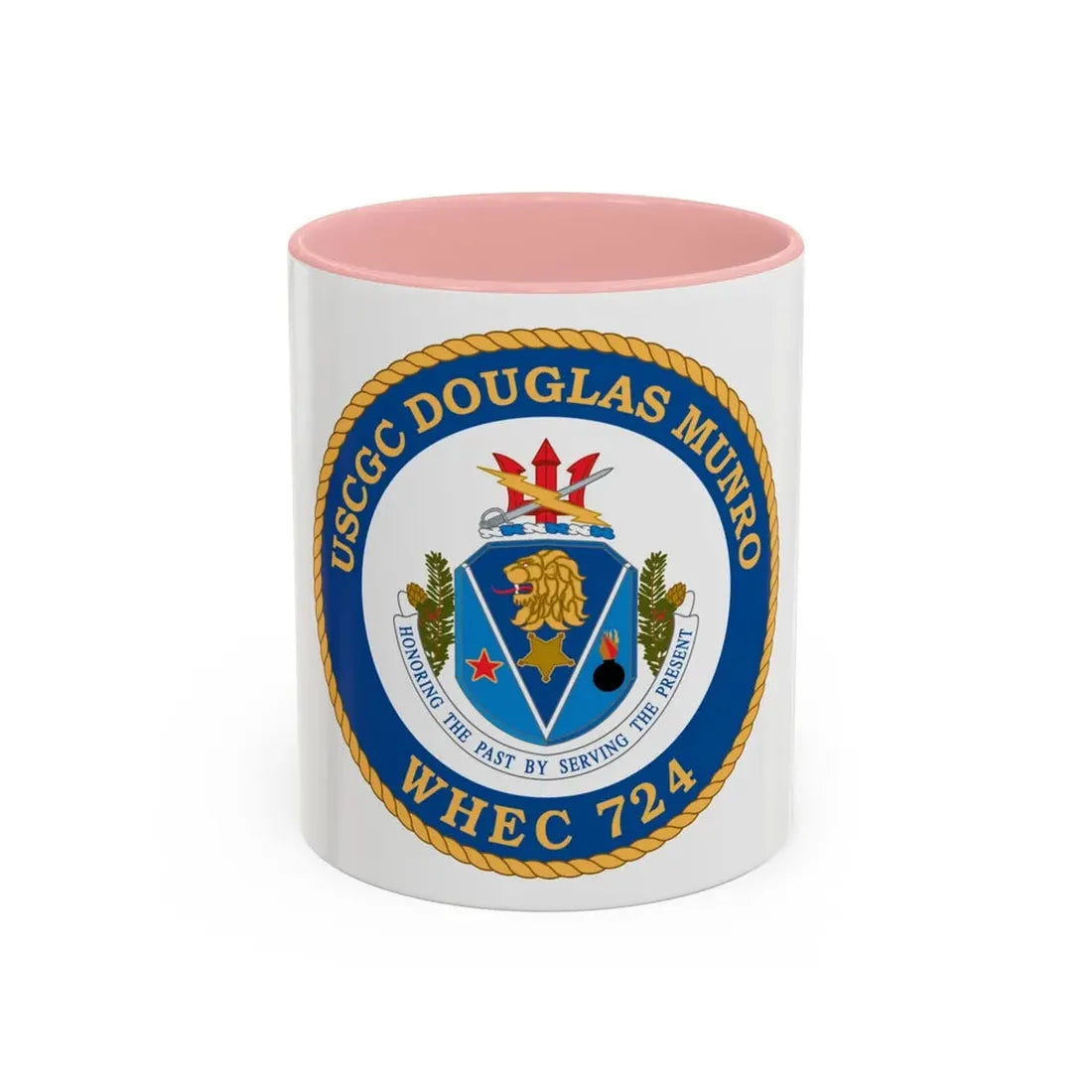 USCGC Douglas Munro (U.S. Coast Guard) Accent Coffee Mug 11oz Pink - Go Mug Yourself