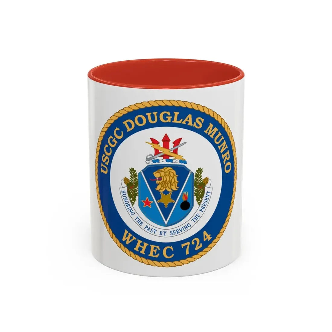 USCGC Douglas Munro (U.S. Coast Guard) Accent Coffee Mug 11oz Red - Go Mug Yourself