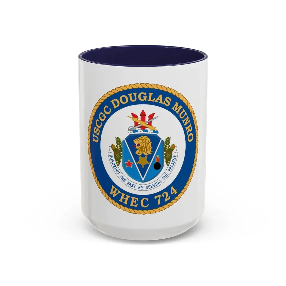 USCGC Douglas Munro (U.S. Coast Guard) Accent Coffee Mug 15oz Navy - Go Mug Yourself