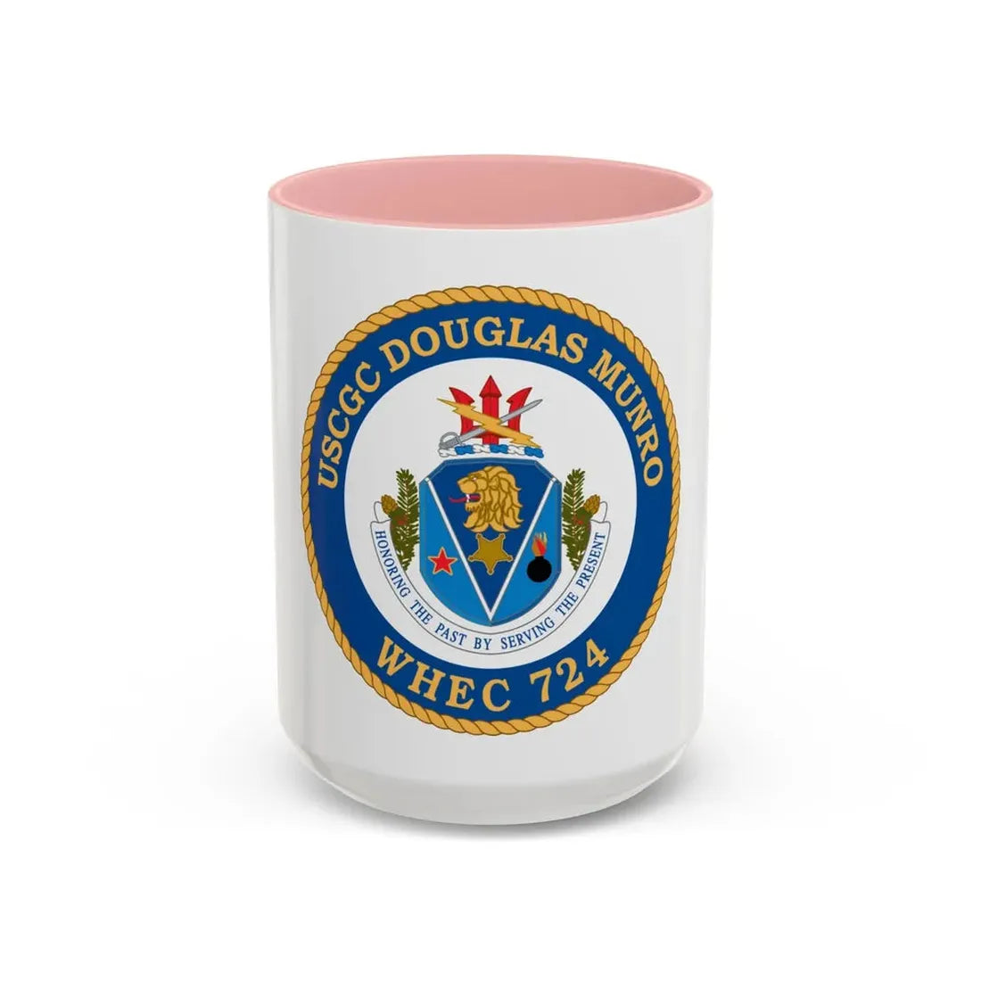 USCGC Douglas Munro (U.S. Coast Guard) Accent Coffee Mug 15oz Pink - Go Mug Yourself