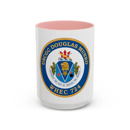 USCGC Douglas Munro (U.S. Coast Guard) Accent Coffee Mug 15oz Pink - Go Mug Yourself