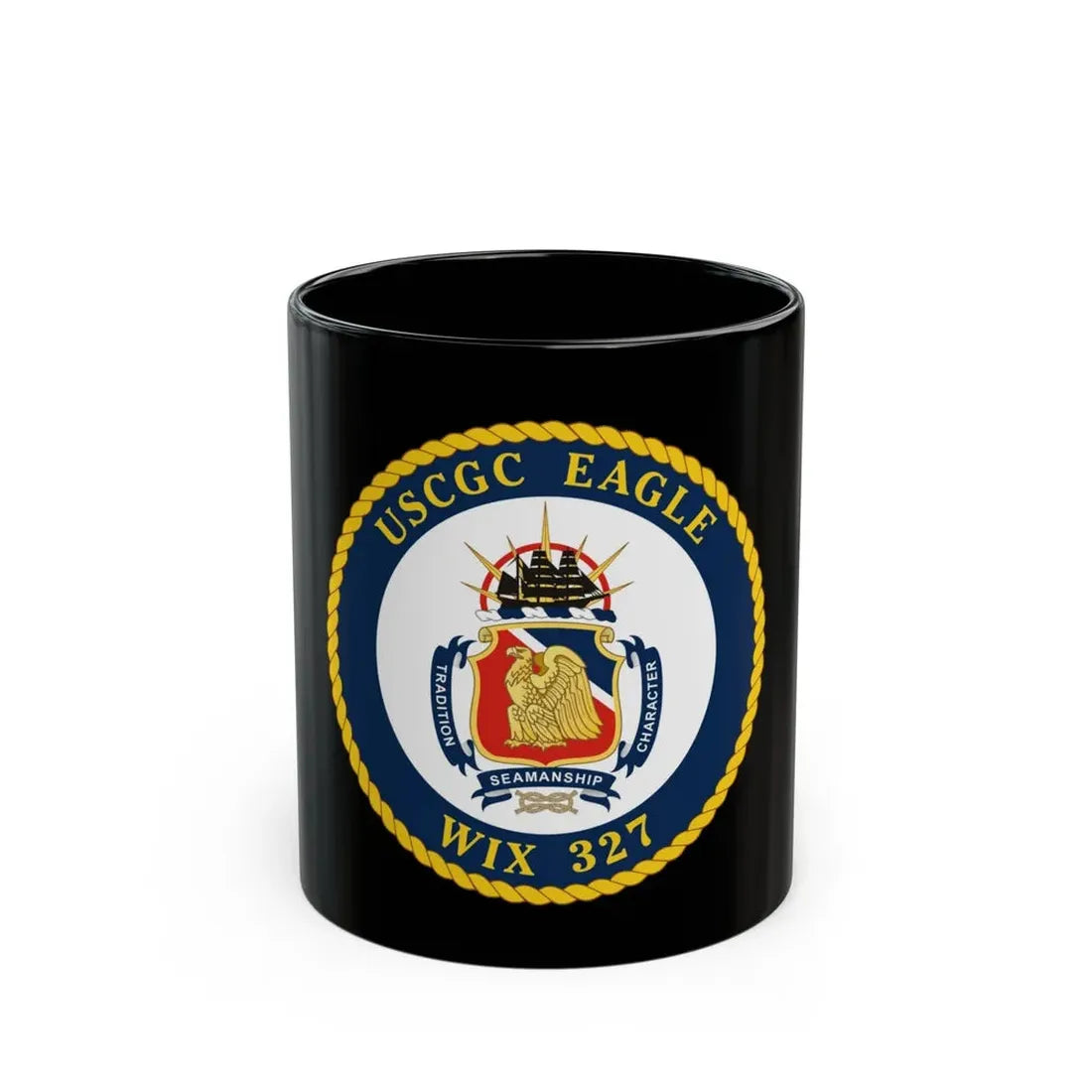 USCGC Eagle WIX 327 (U.S. Coast Guard) Black Coffee Mug 11oz - Go Mug Yourself