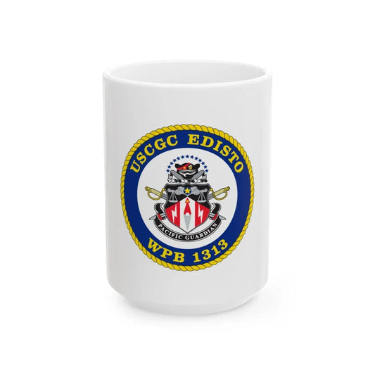 USCGC Edisto WPB 1313 (U.S. Coast Guard) White Coffee Mug-15oz-Go Mug Yourself