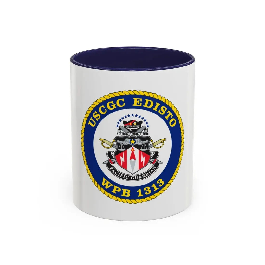 USCGC Edisto WPB 1313 (U.S. Coast Guard) Accent Coffee Mug 11oz Navy - Go Mug Yourself