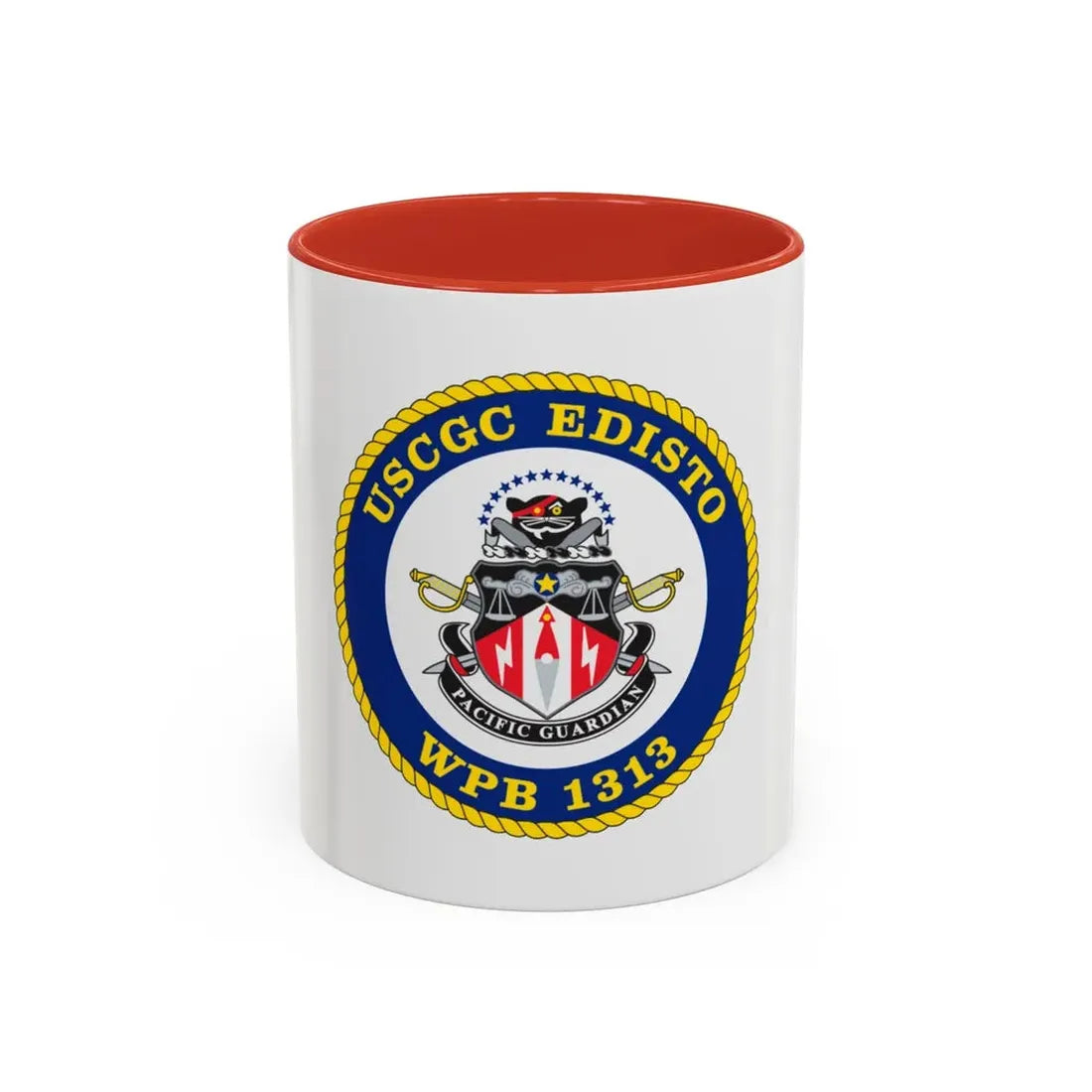 USCGC Edisto WPB 1313 (U.S. Coast Guard) Accent Coffee Mug 11oz Red - Go Mug Yourself