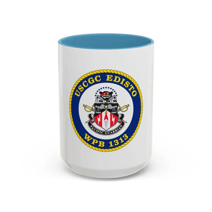 USCGC Edisto WPB 1313 (U.S. Coast Guard) Accent Coffee Mug 15oz Light Blue - Go Mug Yourself