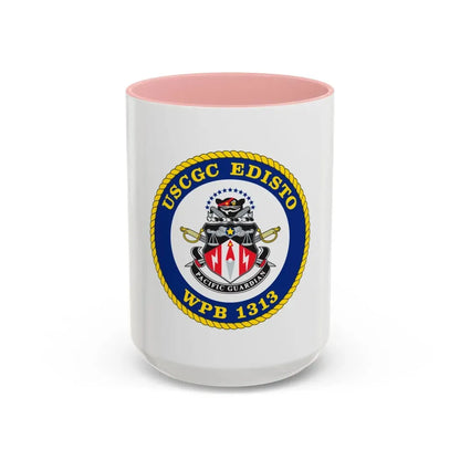 USCGC Edisto WPB 1313 (U.S. Coast Guard) Accent Coffee Mug 15oz Pink - Go Mug Yourself