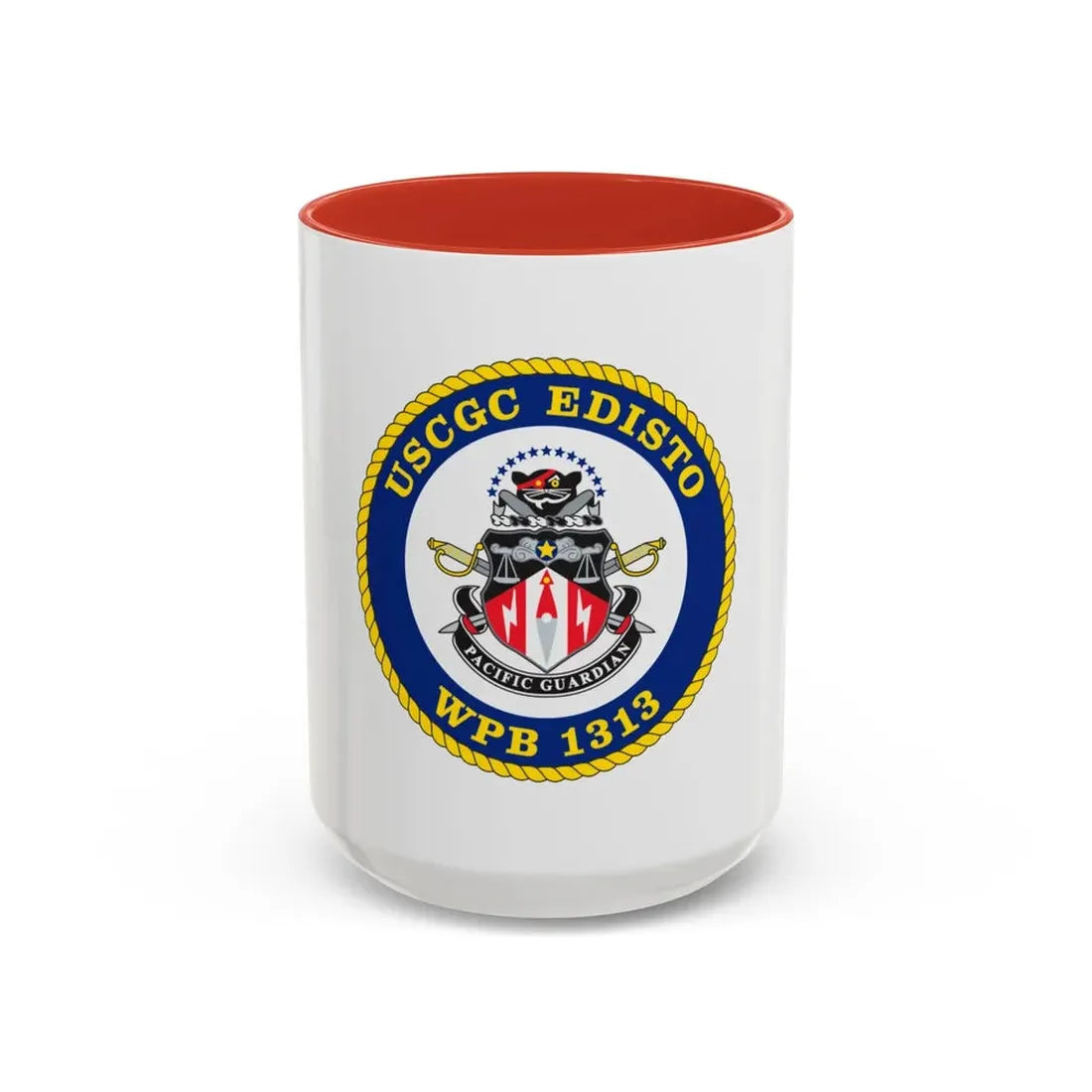 USCGC Edisto WPB 1313 (U.S. Coast Guard) Accent Coffee Mug 15oz Red - Go Mug Yourself